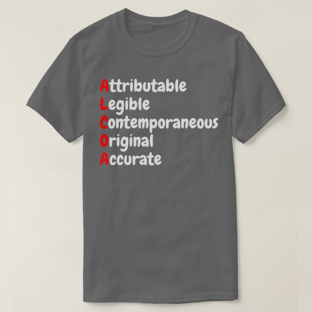 ALCOHA Funny Data Integrity T-Shirt (Design Front)