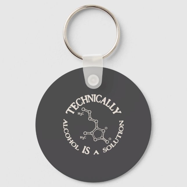 Alcohol A Solution  Key Ring (Front)