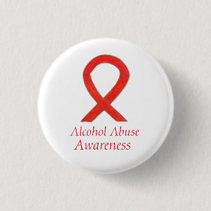 Alcohol Abuse Awareness Ribbon Custom Pin