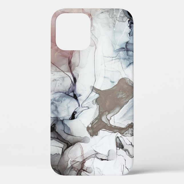 Alcohol Background. Grey and Black Stains. Ice Bac Case-Mate iPhone Case (Back)