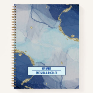 Alcohol blue ink Notebook