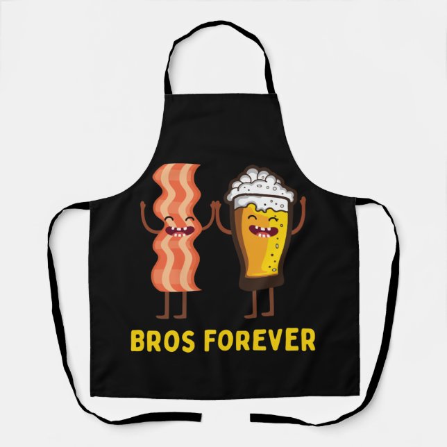 Alcohol Bros Forever Beer Bacon Food Gifts Apron (Front)