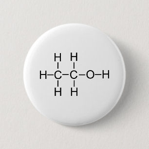 Alcohol - Chemical Formula 6 Cm Round Badge