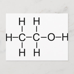 Alcohol - Chemical Formula Postcard