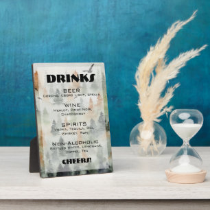 Alcohol Cocktail Drinks Bar EDITABLE Sign Plaque