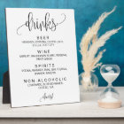 Alcohol Cocktail Drinks Bar Editable Wedding Sign