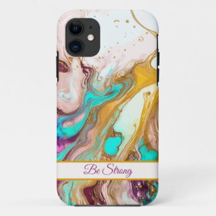 Alcohol colourful ink iPhone Case