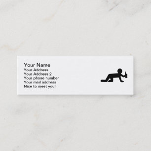 Alcohol drunk mini business card
