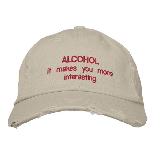 ALCOHOL EMBROIDERED HAT (Front)