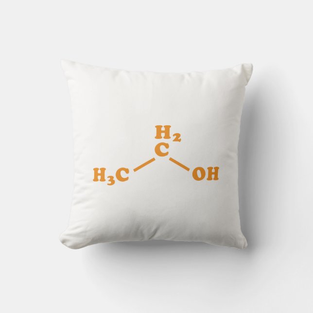 Alcohol Ethanol Molecular Chemical Formula Cushion (Front)