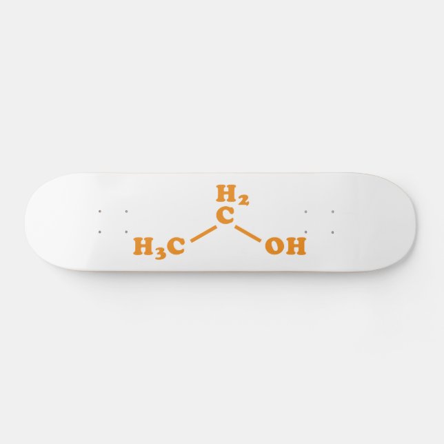 Alcohol Ethanol Molecular Chemical Formula Skateboard (Horz)