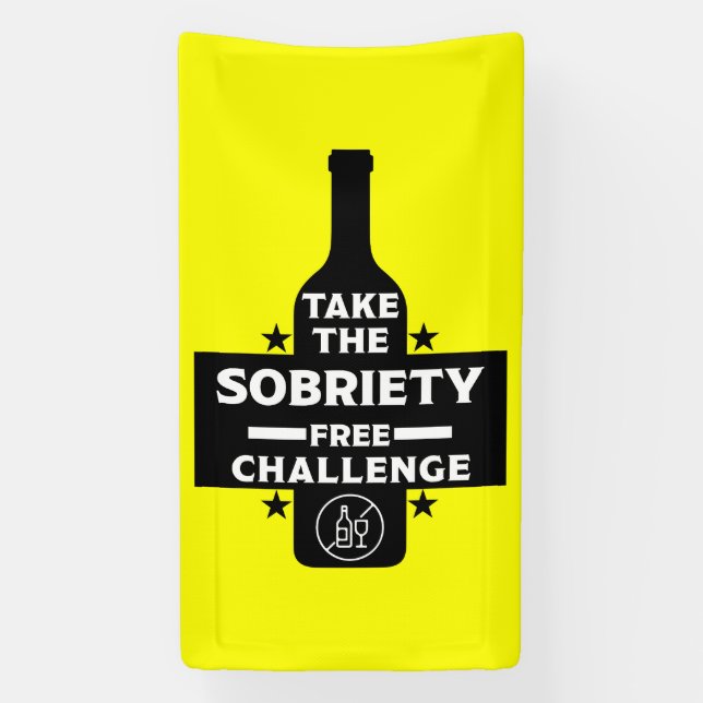  Alcohol Free And Sober Banner (Vertical)