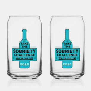 Alcohol Free And Sober Can Glass