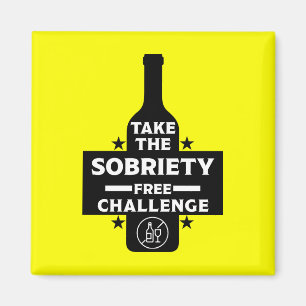 Alcohol Free And Sober Magnet