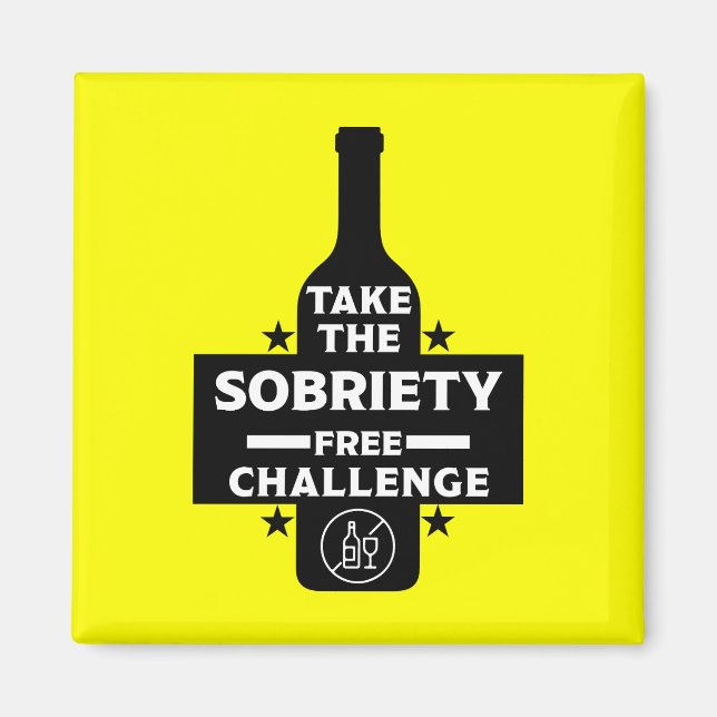  Alcohol Free And Sober Magnet (Front)