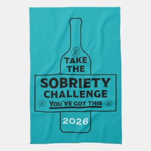 Alcohol Free And Sober Tea Towel
