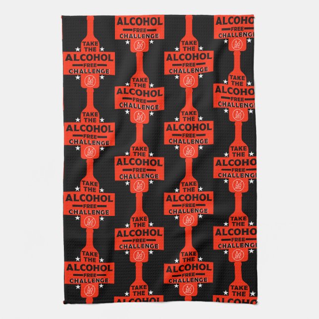  Alcohol Free And Sober Tea Towel (Vertical)