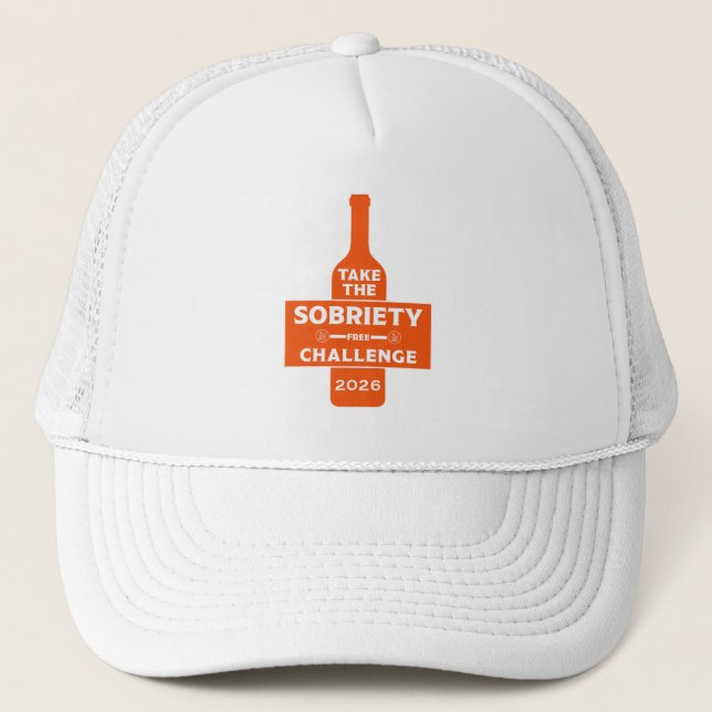  Alcohol Free And Sober Trucker Hat (Front)