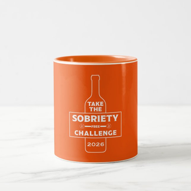  Alcohol Free And Sober Two-Tone Coffee Mug (Center)