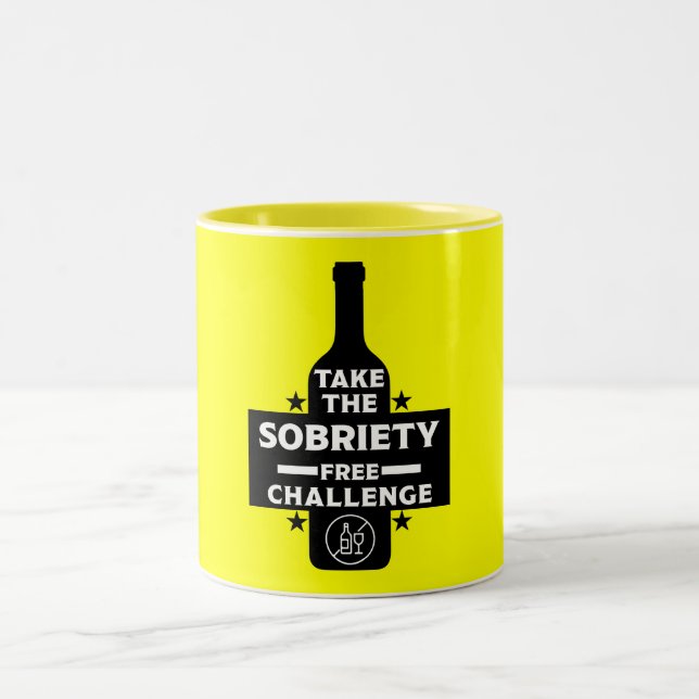  Alcohol Free And Sober Two-Tone Coffee Mug (Center)
