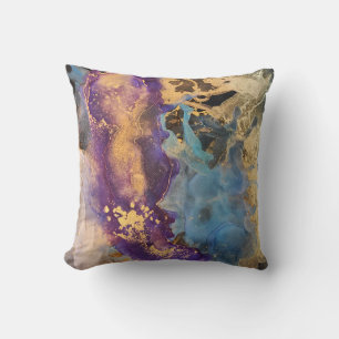Alcohol Illustration. Decoration Paint. Bright Col Cushion