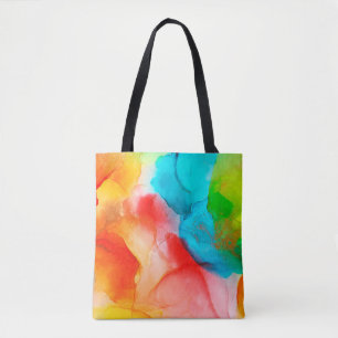 Alcohol ink abstract background, macro photoabstra tote bag