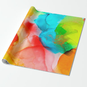 Alcohol ink abstract background, macro photoabstra wrapping paper