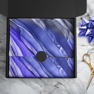 Alcohol Ink Abstract Layer Multi Shades of Blue Tissue Paper