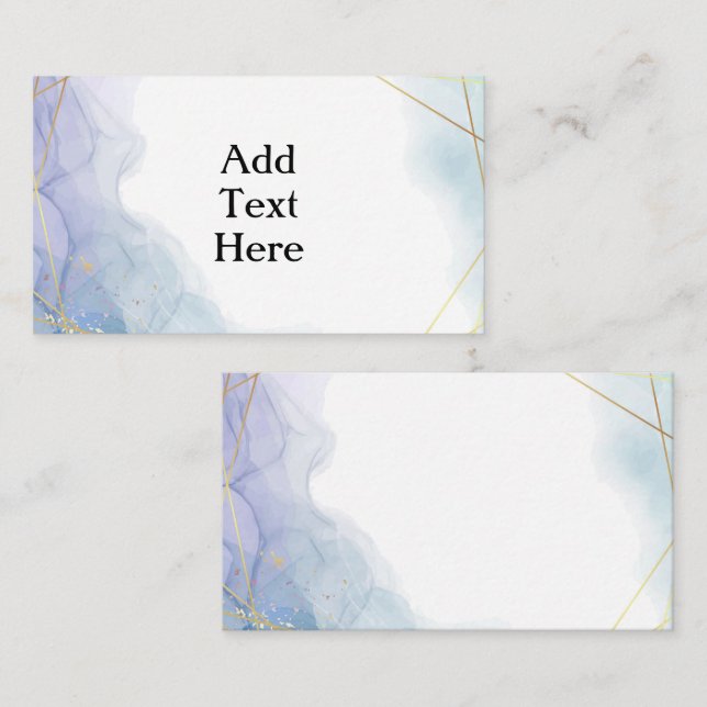 Alcohol Ink and Gold Stripes  Enclosure Card (Front/Back)