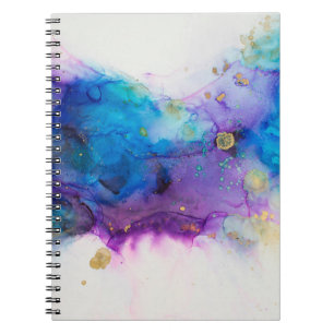 Alcohol Ink Art. Abstract painting. Alcohol Ink ba Notebook