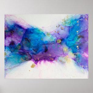 Alcohol Ink Art. Abstract painting. Alcohol Ink ba Poster