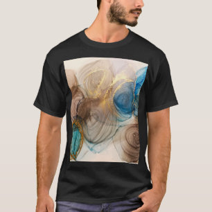 Alcohol Ink, Bleached Mineral Abstract. T-Shirt