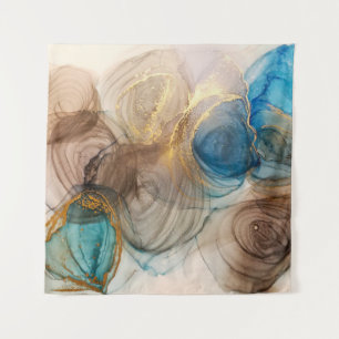 Alcohol Ink, Bleached Mineral Abstract. Tapestry