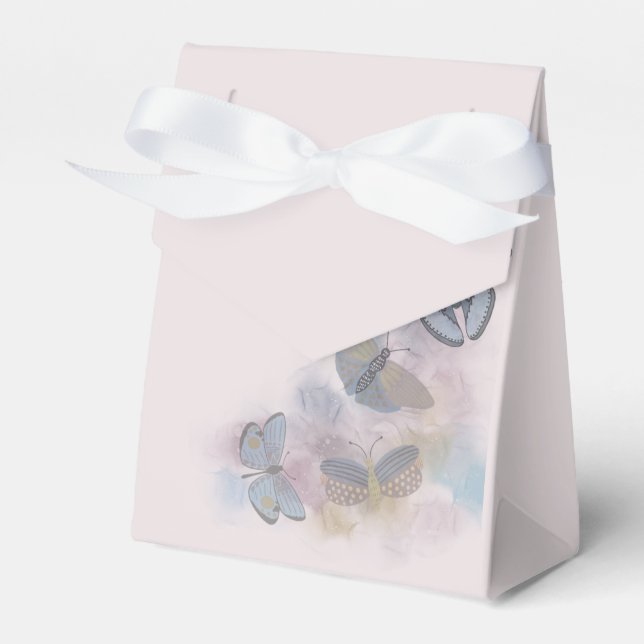 Alcohol Ink Butterflies  Favour Box (Front Side)