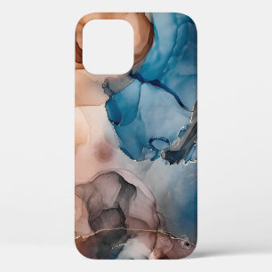 Alcohol ink colours translucent. Abstract multicol iPhone 12 Case