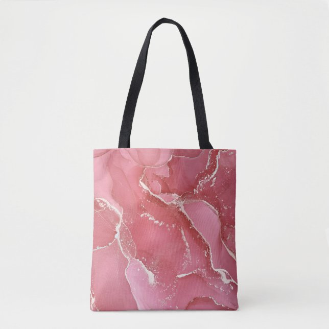 Alcohol ink colours translucent. Abstract multicol Tote Bag (Front)