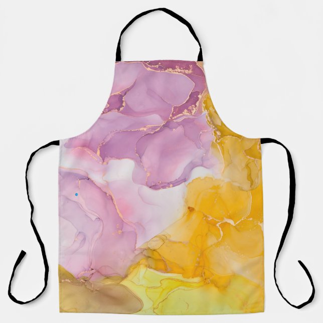 Alcohol ink colours translucent. Fluid Art. Modern Apron (Front)