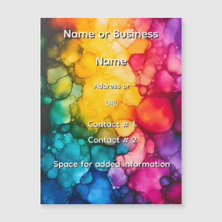 Alcohol Ink Design Magnetic Card