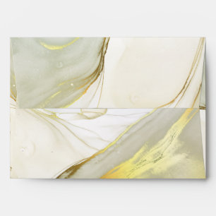 Alcohol Ink Gold Chic Elegant Envelope