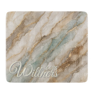 Alcohol ink marbleised art cutting board