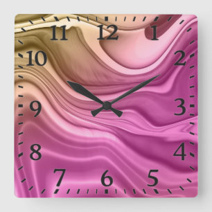 Alcohol Ink Set Aurora Digital Paper-40817 Square Wall Clock