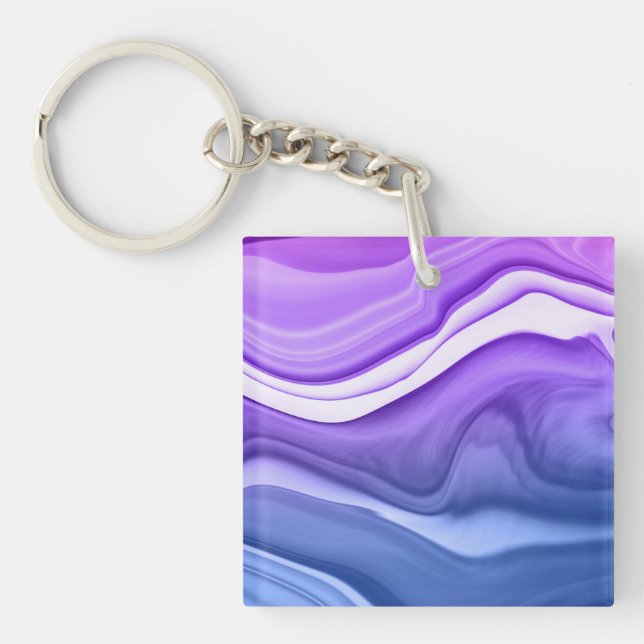 Alcohol Ink Set Aurora Digital Paper Key Ring (Front)