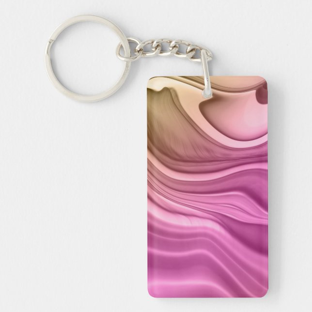 Alcohol Ink Set Aurora Digital Paper Key Ring (Front)