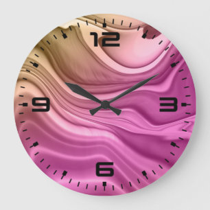 Alcohol Ink Set Aurora Digital Paper Large Clock