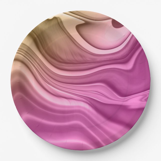 Alcohol Ink Set Aurora Digital Paper Plate (Front)