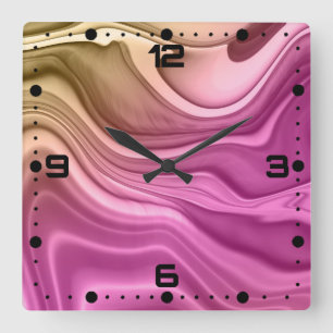 Alcohol Ink Set Aurora Digital Paper Square Wall Clock