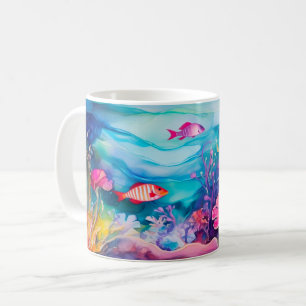 Alcohol Ink Summer Coffee Mug