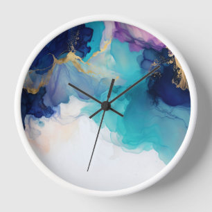 Alcohol Ink Wall Clock