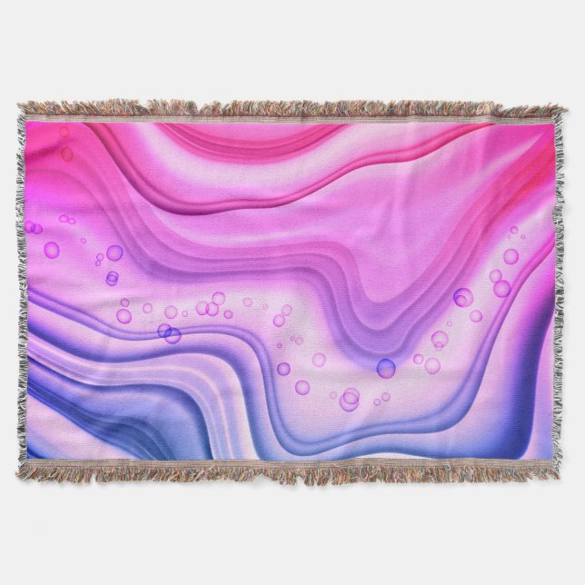 Alcohol Inkset Cotton Candy Digital Paper-40818 Throw Blanket (Front)