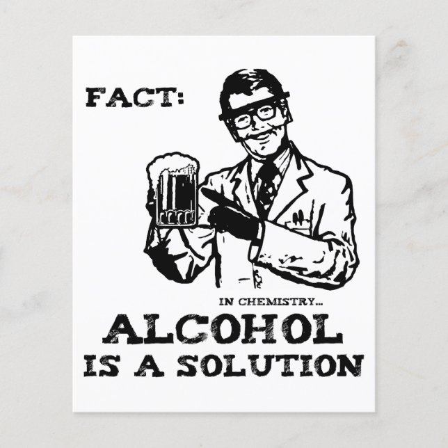 Alcohol is a Solution in Chemistry Retro (Front)